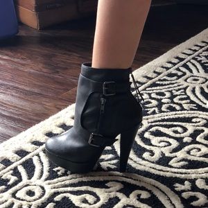 Charles by Charles David black heeled booties